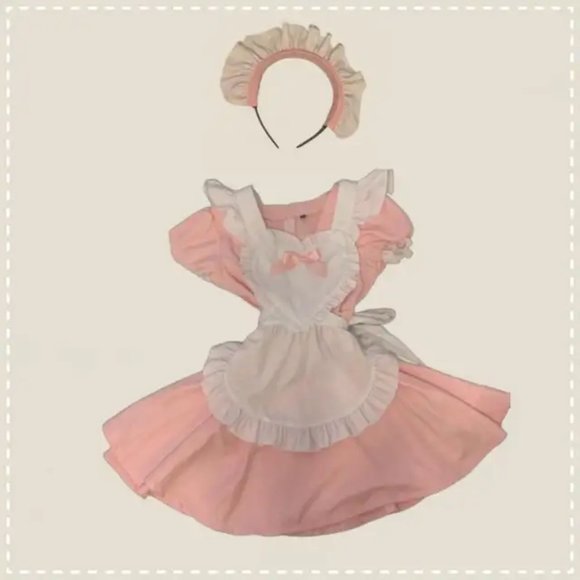 Pink Heart-Apron Maid Costume [ Bodyline, from Japan ] - Picture 1 of 3